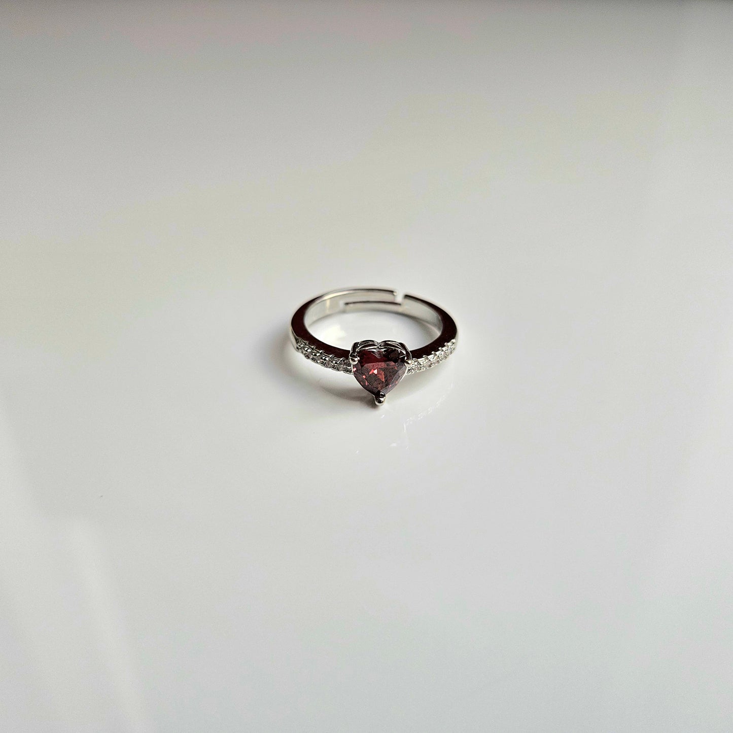 Garnet Crystal Rings