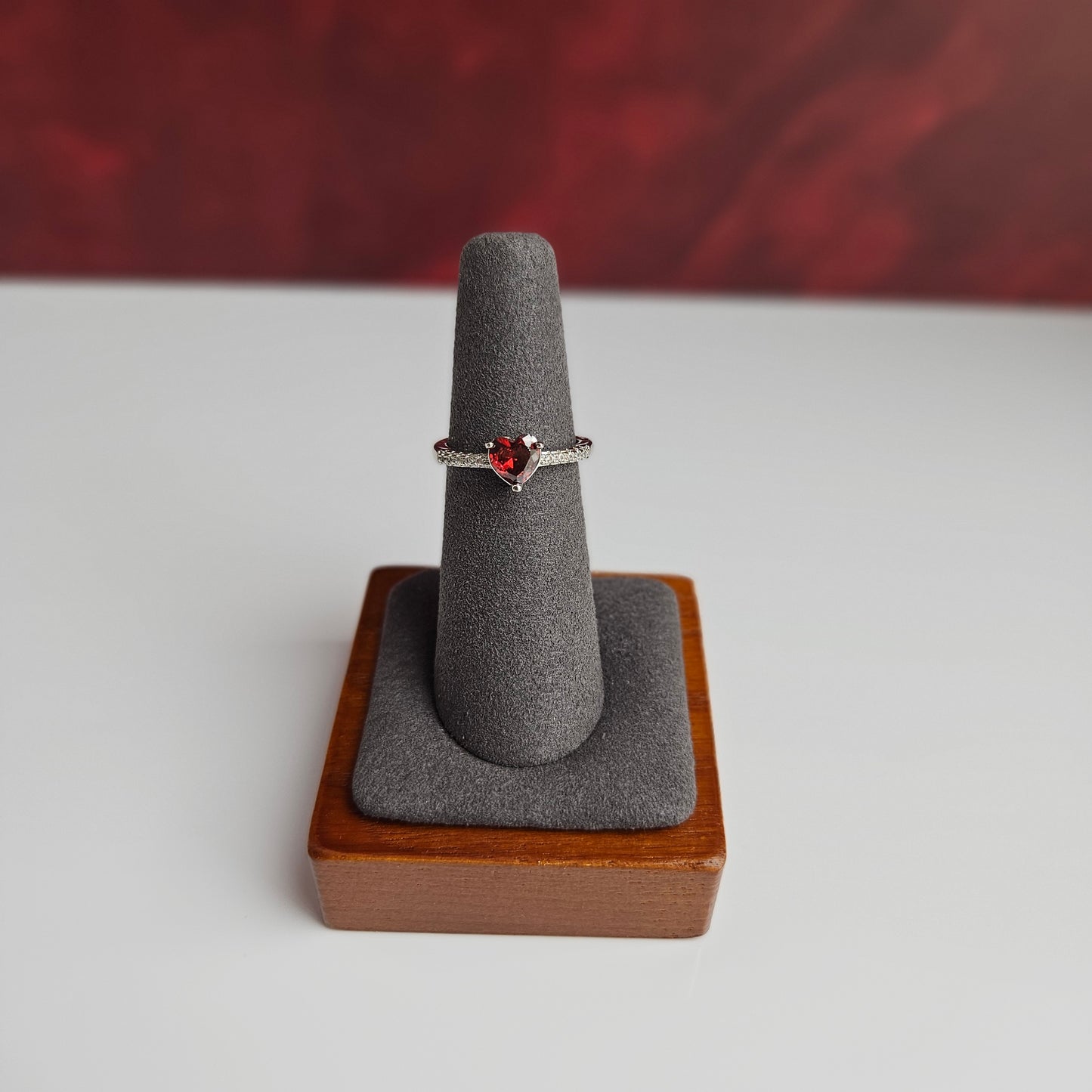 Garnet Crystal Rings