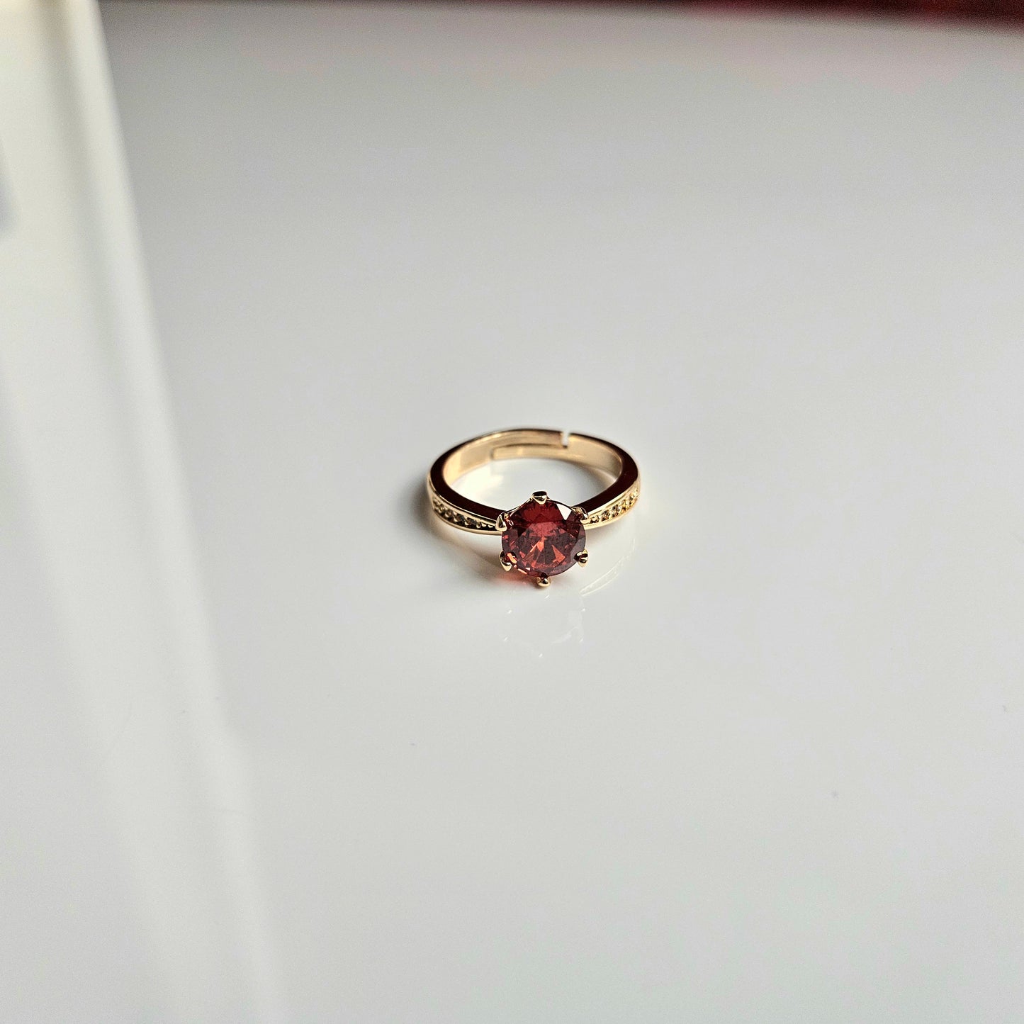Garnet Crystal Rings