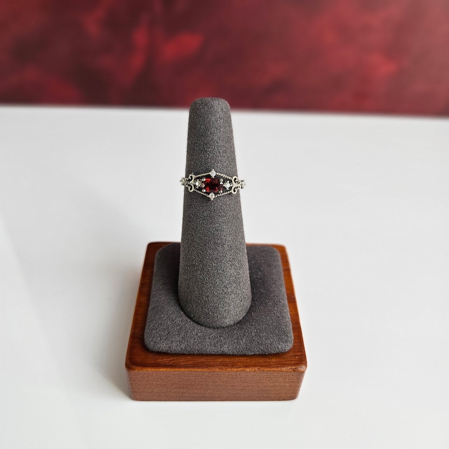 Garnet Crystal Rings