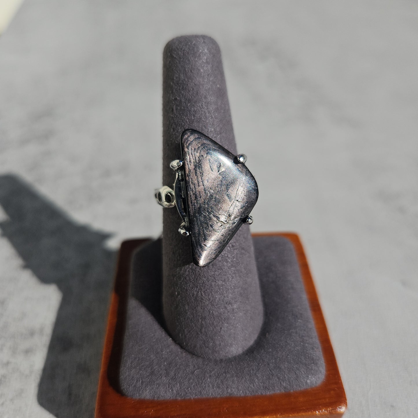 Larvikite Free-Form Ring