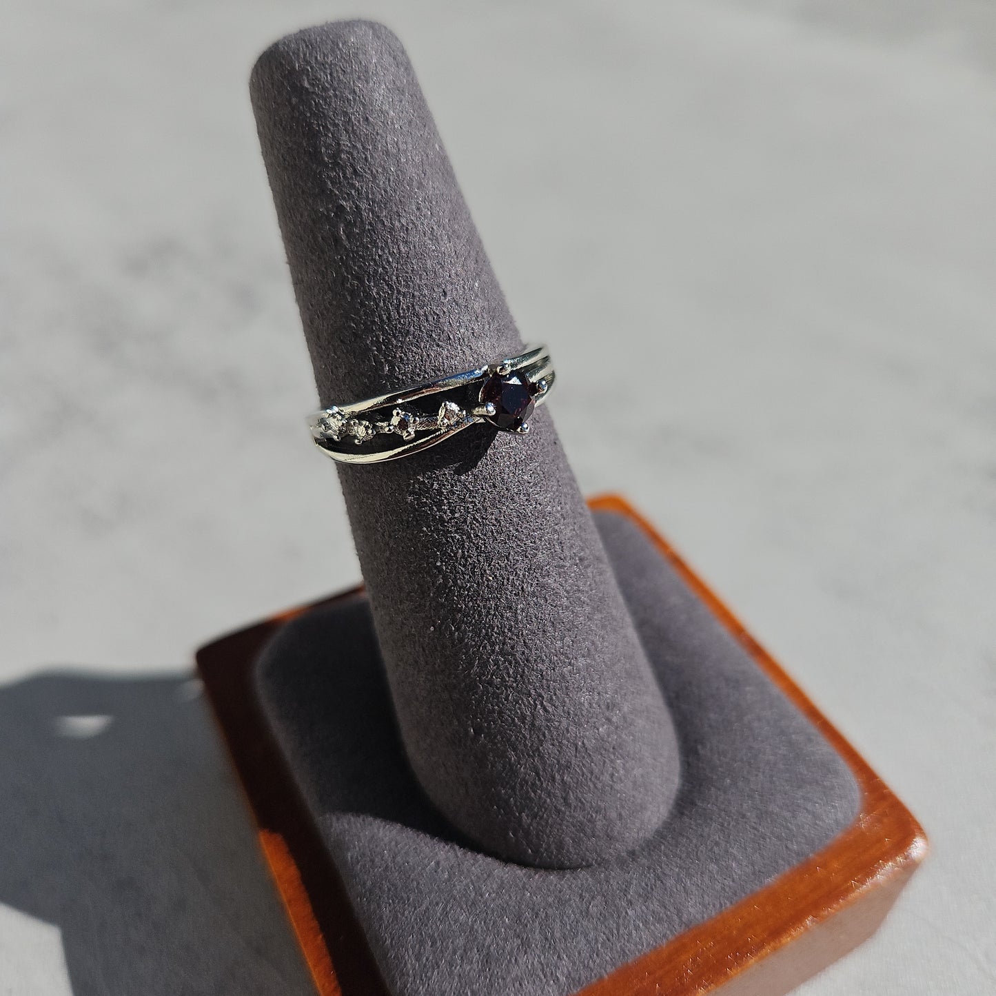 Garnet Shooting Star Ring