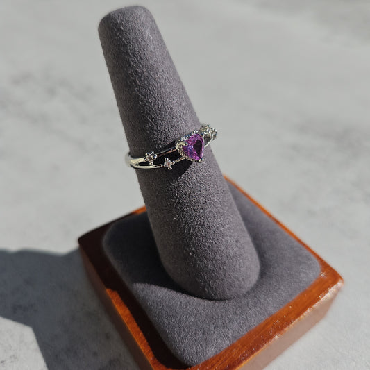 Alexandrite Heart & Star Ring