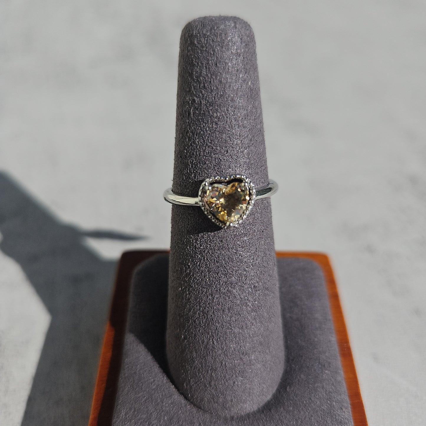 Citrine Heart Ring