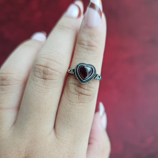 Garnet Crystal Rings