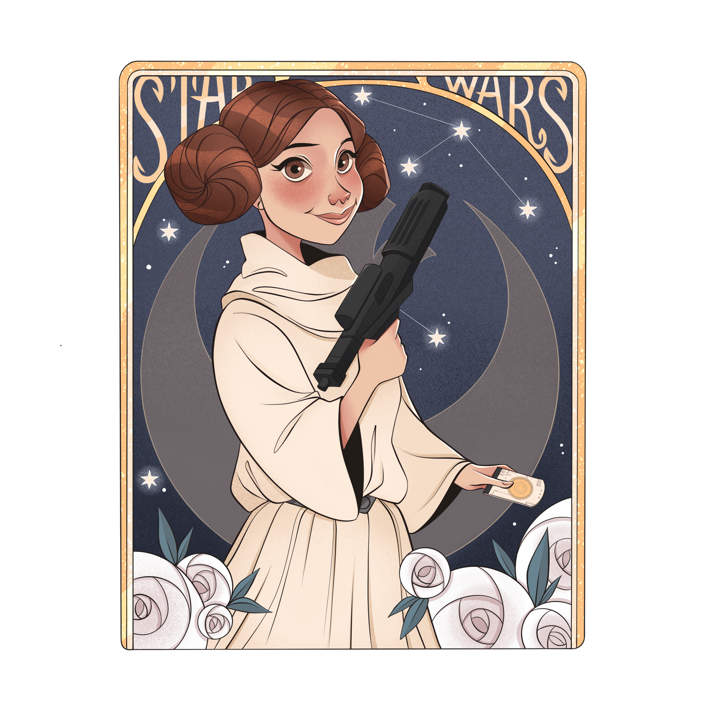 Rebel Leia Pin - Flower variant