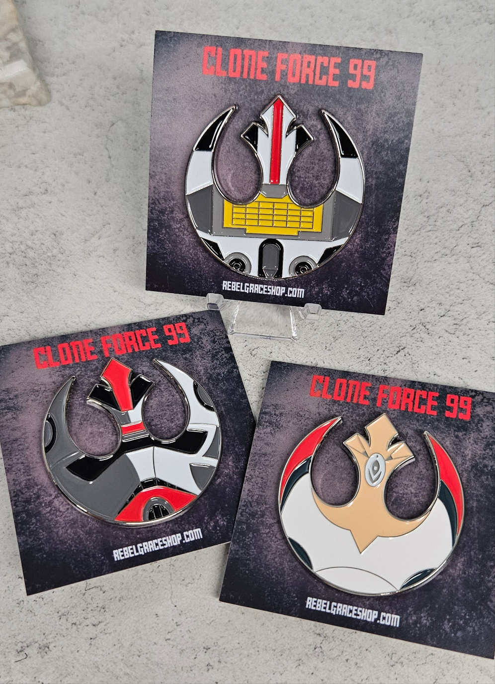 Clone Force Rebel Pins