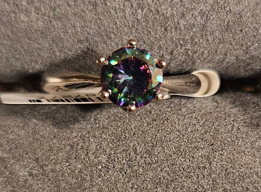 Rainbow Moissanite Ring