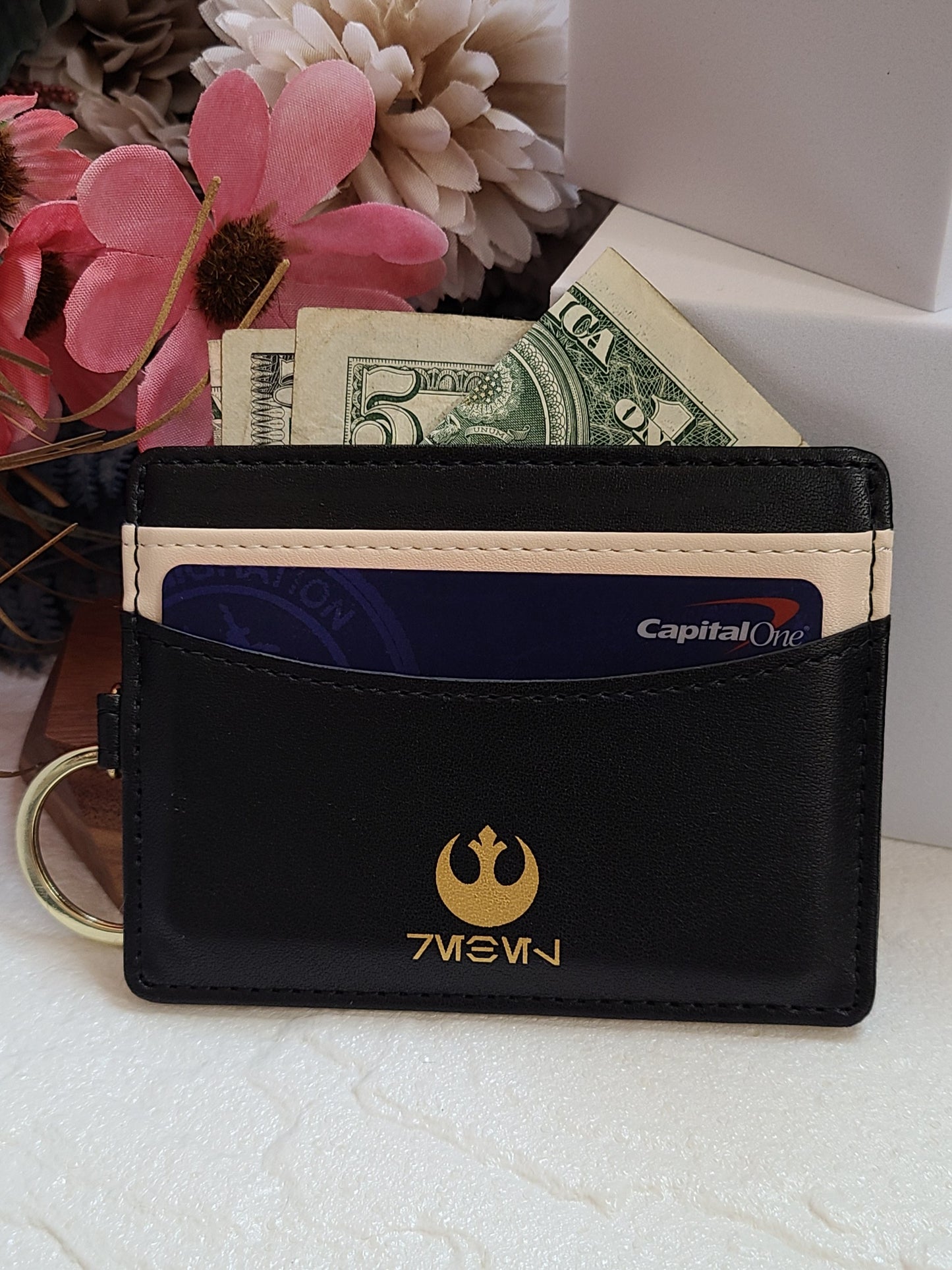 Stardust Card Wallet with keyring